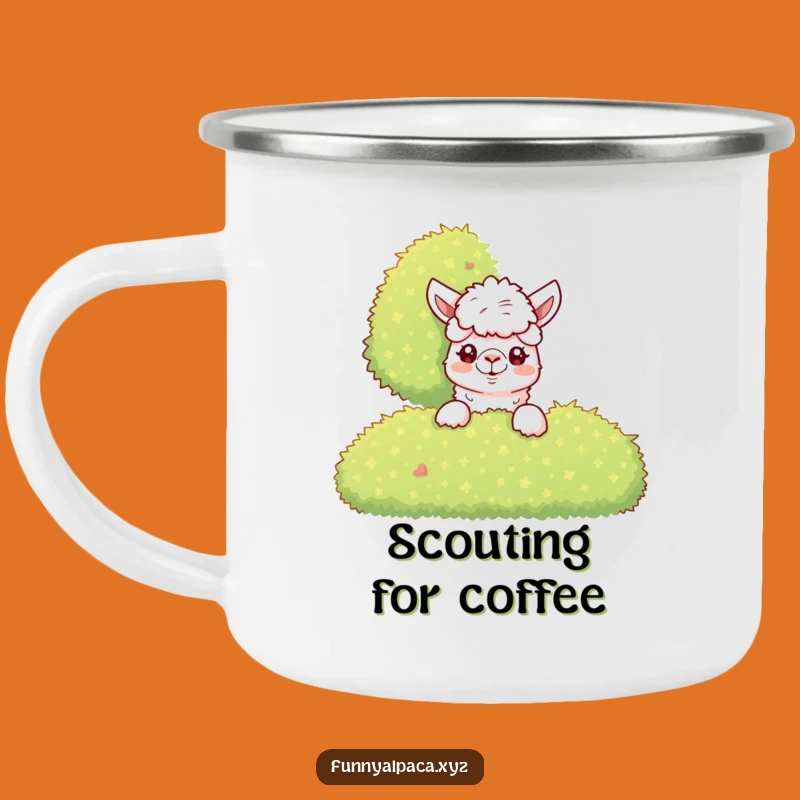 Funny Alpaca Camping Mug - Curious Peek Drinkware, Great Outdoor Gift!