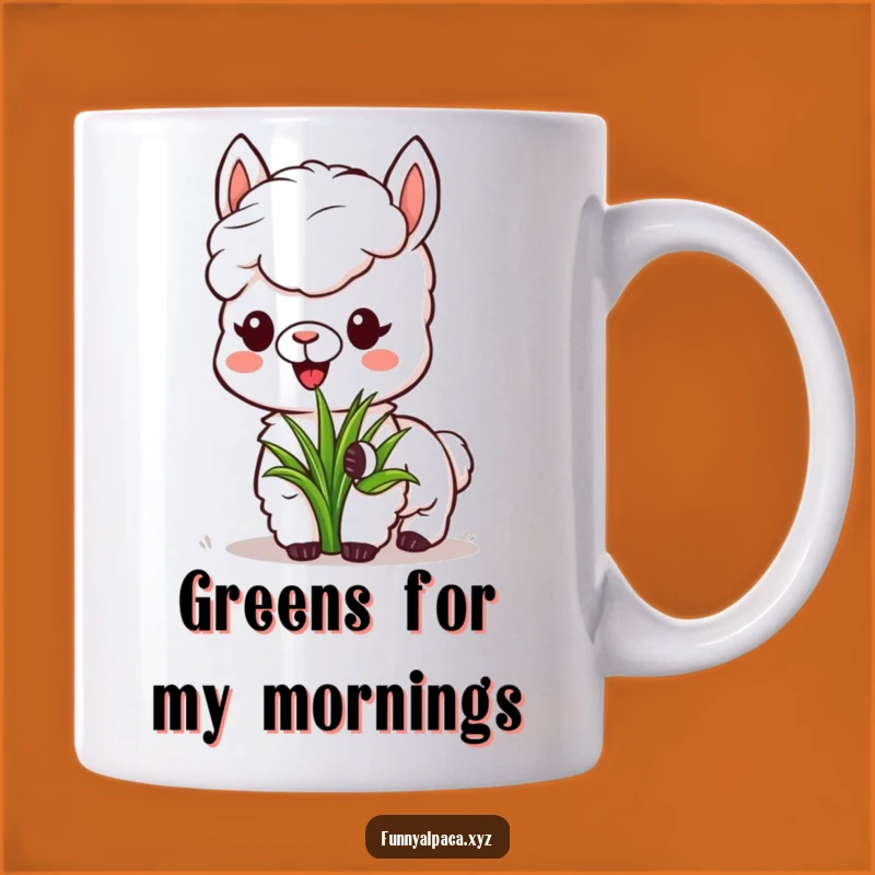 Funny Alpaca Grass Munching Mug - Peaceful & Hilarious Gift for Nature Lovers!