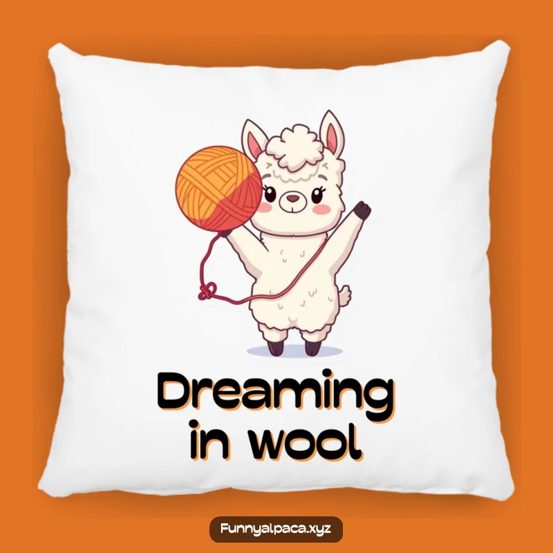 Funny Alpaca Yarn Pillow - Cozy Accent, Perfect Playful Gift!
