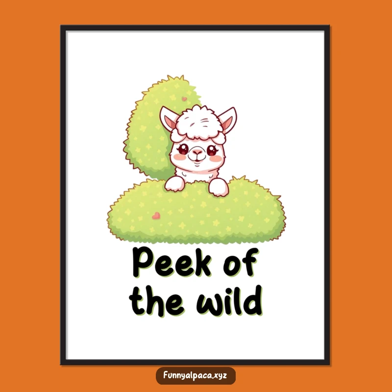 Funny Alpaca Bush Digital Art - Curious Decor, Instant Hilarious Gift!