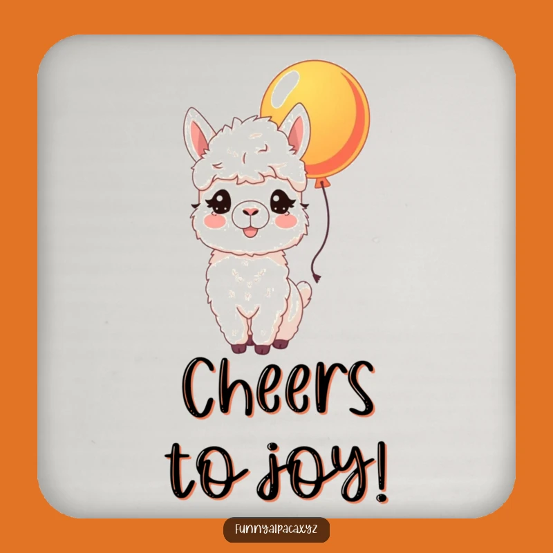 Funny Joyful Alpaca Coaster - Add Cheer to Your Table