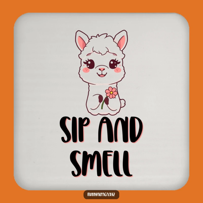 Funny Alpaca Flower Coaster - Kind Decor, Unique Hostess Gift!