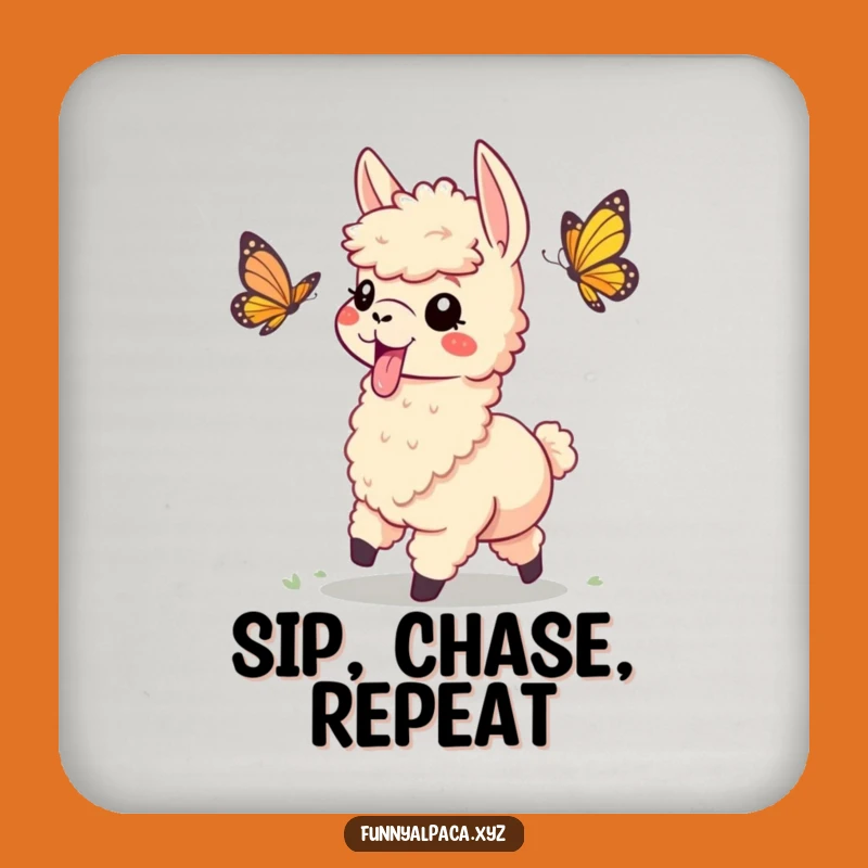 Funny Playful Alpaca Coaster - Add Fun to Your Table