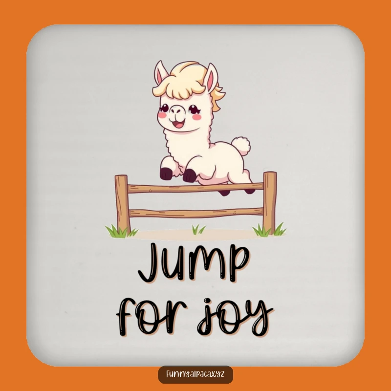 Funny Alpaca Leaping Coasters: Protect Surfaces with Animal Humor, Cute Funny Gift Set