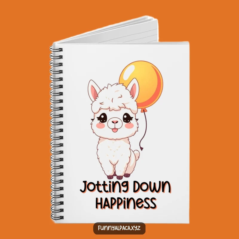 Funny Joyful Alpaca Notebook - Capture Happy Thoughts in Style