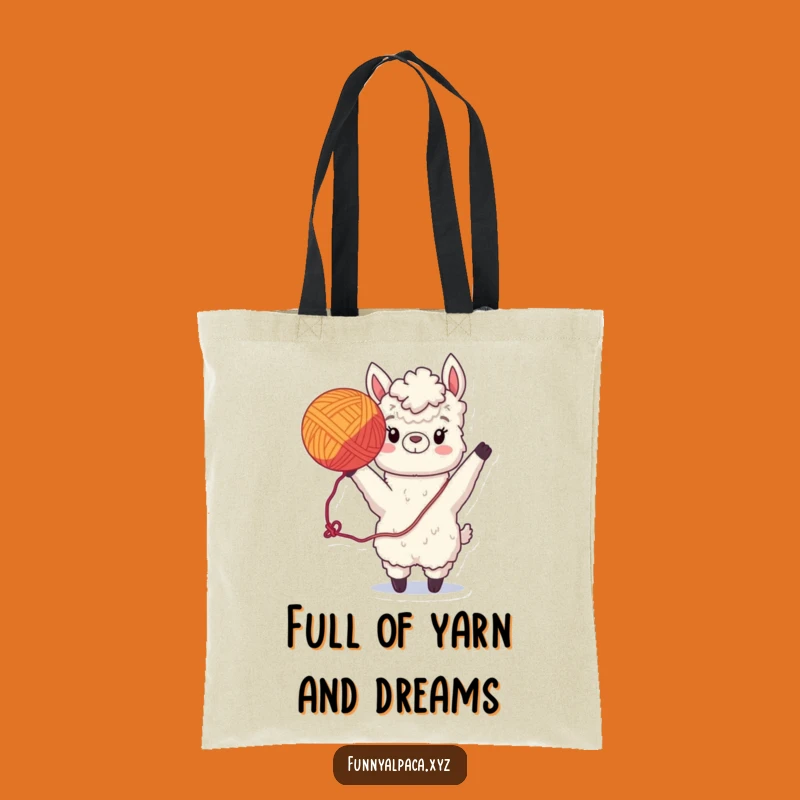 Funny Alpaca Yarn Tote Bag - Playful Accessory, Ideal Gift for Shoppers!