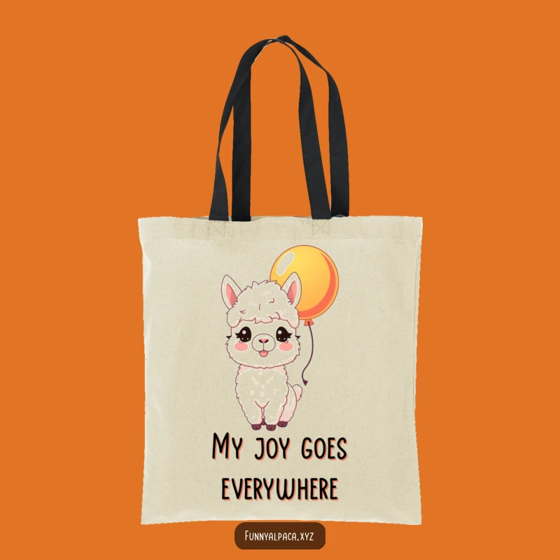 Funny Joyful Alpaca Tote Bag - Carry Happiness Everywhere You Go